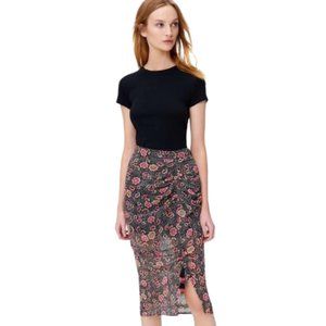 Rebecca Minkoff Romy Floral Print Drawstring Skirt